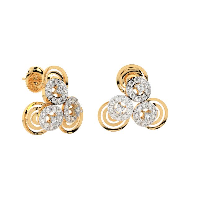 Kiki Round Diamond Stud Earrings
